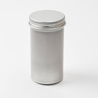 Boîtes rondes en aluminium de 80 ml pour cosmétiques, crèmes, épices, boîtes métalliques rondes, boîtes à cirage pour chaussures, contenants pour pommade pour l'emballage