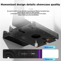 Support mural universel AOLION pour console PS5 avec rangement pour deux manettes, compatible avec P5 Pro et PS5 Slim, support de jeu gain de place