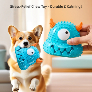Bestseller Giocattoli Ecologici per Cani a Forma di Mostro con Suono - Durevoli in TPR per la Pulizia dei Denti, Facili da Pulire, Divertenti e per Uso Quotidiano, Adatti a Tutte le Taglie - Product Image 3