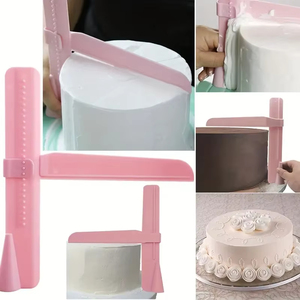 Spatules à gâteau en gros, lisseurs de fondant, outils de décoration de surface réglables en plastique pour glaçage - Product Image 3