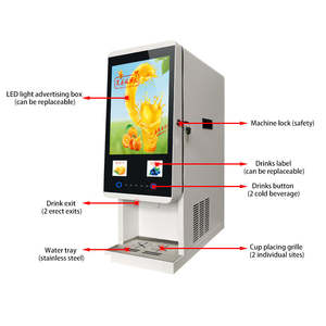 Máquina Expendedora de jugo de hielo inteligente Sistema de enfriamiento del compresor Máquina de café automática - Product Image 3