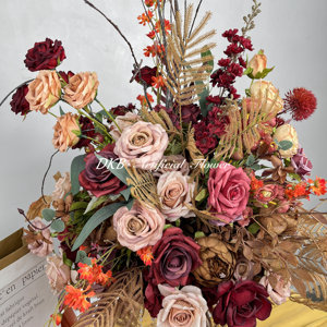 Đám Cưới Hoa Sắp Xếp Thực Tế Nhân Tạo Lụa Hoa Nhân Tạo Bóng Màu Đỏ Và Trắng 50Cm Hoa Bóng Đám Cưới <span class=keywords><strong>Centerpieces</strong></span> - Product Image 3