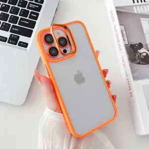 Casing ponsel desain baru 2023, casing ponsel pelindung lensa kamera mata elang dengan pemegang logam untuk iPhone 14 13 12 11 Pro Max