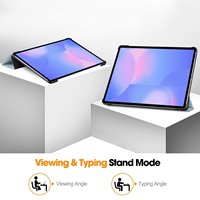 Étui pour tablette intelligent en cuir PU antichoc avec support pliable pour Samsung Galaxy Tab S10FE Plus 13,1 pouces avec fonction de mise en veille/réveil automatique