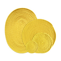 Tapis de cuisine moderne en corde de coton tressée de haute qualité, écologique, lavable en machine, pour dessous de verre et dessous de plat, idéal pour la cuisson.