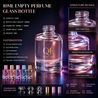 Botol Parfum Mini Kaca 10ml Langsung dari Pabrik, Wadah Parfum Kosong dengan Leher Crimp 13mm