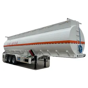 good quality Tri axles aluminum fuel tank 5000liters oil tank semi trailer stainless steel oil tanker tank trailer for sale