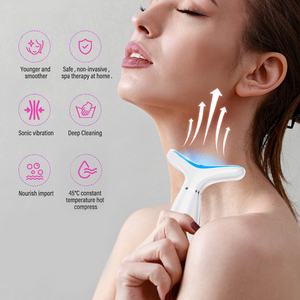 Masajeador de Cuello y Rostro con 7 Colores, Herramienta Multifuncional para el Cuidado de la Piel, Masajeador Facial Eléctrico, Diseño de Palo Portátil de Plástico - Product Image 2
