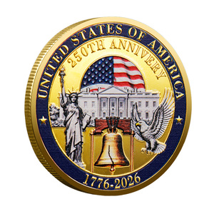 Verjaardagsmunt van de Verenigde Staten ter gelegenheid van de 250e verjaardag, verguld metaal, ontwerp van de Liberty Bell van het Witte Huis, goud/zilver, 3D verzamelobject, cadeau - Product Image 2