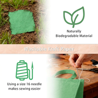 Tela de Papel Kraft Lavable con Revestimiento de Resina de Doble Cara Biodegradable ZHICAI, Color Personalizado, Grosor y Corte a Medida, Muestra Disponible