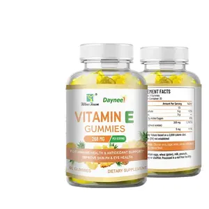 OEM Private Label Vitamina E Suplementos de Saúde Imunológica Vegan Colágeno Vitamina C Skin Whitening L-Glutationa Gomas Eye Care