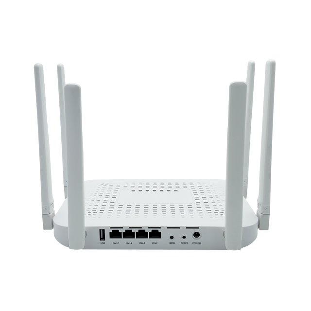 WIFI6 AX3000 Dual Band Mesh Router with Openwrt System 4 External Antennas 4 Ports High Performance Home Use Firewall VPN WEP