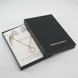 Zogxin Letter Pendant Necklace Gold Plated Initial I Square Charm Chain Jewelry Gift Box For Women Men Unisex Gift - Product Image 3