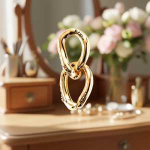 Orecchini a Lampadario E2194 in Lega di Zinco Placcata Oro, Gioielli Unisex alla Moda - Product Image 2