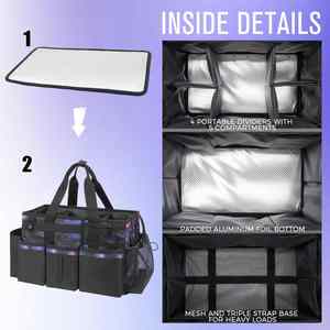 StarrySky Large <b>Cleaning</b> <b>Caddy</b> Bags <b>Cleaning</b> Supplies Organizer <b>with</b> <b>Handle</b> & Adjustable Shoulder Straps - Product Image 3
