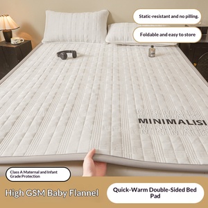 Protège-matelas <span class=keywords><strong>antibactérien</strong></span> en velours rayé brodé pour bébé, idéal pour la location, les dortoirs étudiants et les maisons individuelles - Product Image 3