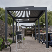 Pergola en aluminium Jiake 6063-T5 avec toit à lames motorisées pour pont de levée, jardin, patio, extérieur, gazebo, pavillon