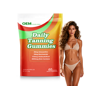 Gomitas Bronceadoras Sin Sol de Marca Privada OEM, Betacaroteno, Licopeno y Astaxantina, 100% a Base de Plantas, Cumplen con las Normas de la UE - Product Image 1