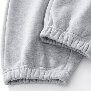 Pantalon streetwear vierge personnalisé, écologique, brodé, 350G, épais, doublé polaire, couleur unie, avec broderie à la taille - Product Image 4