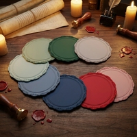 Tapis en silicone vintage pour sceau de cire, rond, décoratif, antiadhésif, outil de démoulage pour tampon de cire