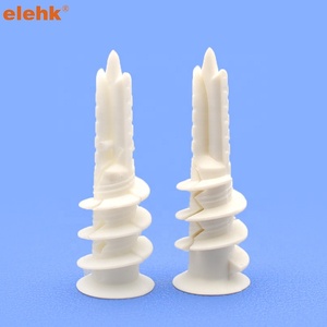 Elehk M10 14 Inch Competitive Price Plastic Wall Plug Expansion Screw Plastic Nylon Self Drilling Drywall Anchor