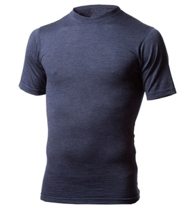 Maglietta da <span class=keywords><strong>Uomo</strong></span> in Lana Merino Tinta in Filo, Confortevole, Certificata Solarwool, OEM ODM - Product Image 2