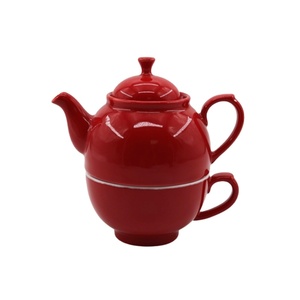 Juego de Té para Uno de Gres de Primera Calidad 3459962R con Diseño Nuevo, Apto para Alimentos, con Asa de Cerámica - Product Image 1