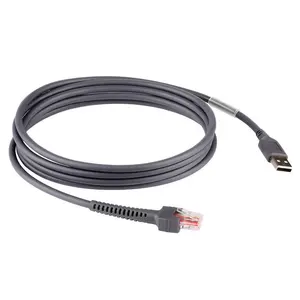 Kabel USB ke RJ45 untuk pemindai kode batang Simbol Motorola LS2208 LS3578 LS9208 DS9208 2M