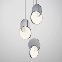 Lustre d'éclipse solaire de modèle de concepteur postmoderne éclairage de luxe minimaliste nordique pour des lumières de barre de salle à manger de chambre à coucher