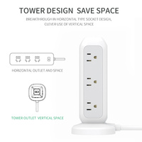 Fiche de protection contre les surtensions multiprise, 4 prises USB Type C, multiprise, prise d'extension électrique américaine