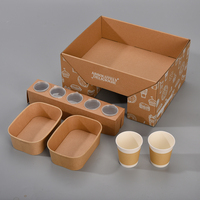 Boîte en papier kraft écologique personnalisable, idéale pour la restauration, emballage alimentaire pour pique-nique