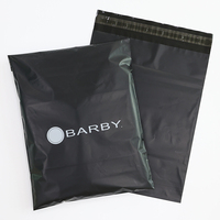 Sac de courrier noir mat en plastique poly, pochette écologique, emballage de courrier, de livraison, enveloppe, 50 unités
