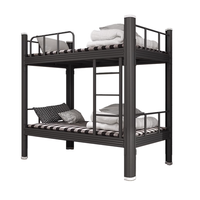 Lit superposé moderne en métal pour dortoir, appartement, école, avec cadre en acier robuste, lit de repos pour le personnel