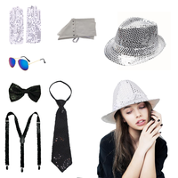 Costume de jazz des années 70 pour adultes, en polyester, pour cosplay, photographie, fêtes à thème des années 70, Halloween et bien d'autres occasions
