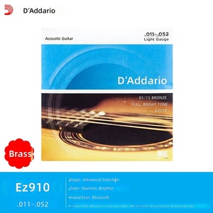 Set di 6 Corde per Chitarra Acustica Folk <span class=keywords><strong>DAddario</strong></span> EZ900 in Bronzo Fosforoso con Tono Caldo, Luminoso ed Equilibrato, Confezione in Scatola - Product Image 6