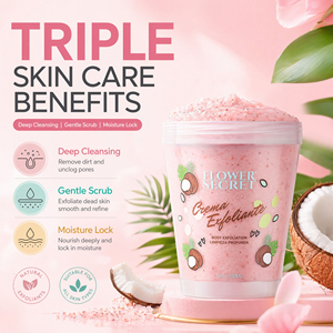 <span class=keywords><strong>Gommage</strong></span> hydratant illuminateur à l'extrait de noix de coco rose Sakura Flower Secret. Polissage et éclaircissement instantanés de <span class=keywords><strong>la</strong></span> peau. - Product Image 2
