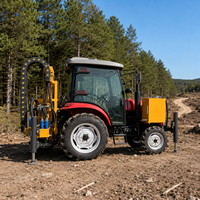 Foreuse pneumatique robuste FY-300T de 300 m pour puits d'eau, montée sur tracteur, avec moteur diesel et boîte de vitesses