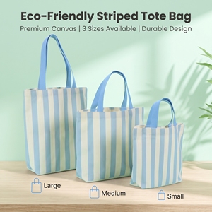 Bolsa de Mano de Lona Verde con Logotipo, al por Mayor, de Gran Capacidad, Reutilizable, de Algodón, para Compras, Personalizable, para Regalo - Product Image 1