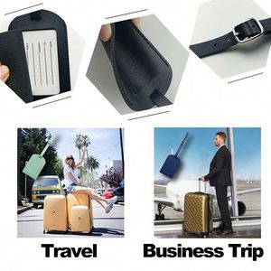 Juego de Tarjetas de Embarque de Piel Sintética PU Multicolor al por Mayor con Correa Personalizada con LOGO y Etiqueta de Equipaje de Papel – Regalos Novedosos - Product Image 5