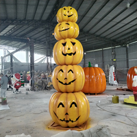 Arche de citrouille géante personnalisable en fibre de verre pour Halloween, décorations d'extérieur étanches, résistantes aux UV et anti-corrosion