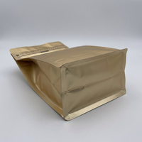YOUYI Sachet de café personnalisé à huit soudures latérales, qualité alimentaire, finition mate, fermeture éclair refermable, valve unidirectionnelle pour 10oz