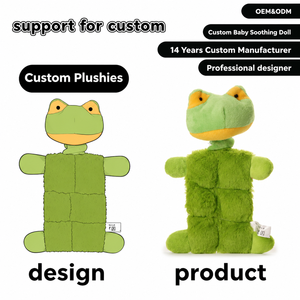 Peluche a Forma di Rana per Neonati, Giocattolo Calmante in Cotone PP, Educativo e Confortevole per l'Ora del Sonno - Product Image 1