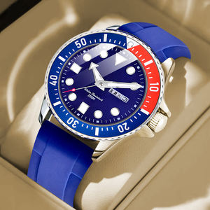 Montre pour homme BEN NEVIS Quartz Fashion Luxury avec boîtier rotatif, aiguilles lumineuses, affichage de <span class=keywords><strong>la</strong></span> date, bracelet en silicone, étanche - Product Image 2