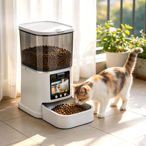 Pet Feeder Distributeur Automatique Smart Pet Feeder Camera Treat Dispenser Waterproof Pet Feeder Camera For <b>Cats</b> Dogs - Product Image 1