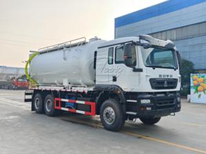 Camion à vide Sinotruk 6x4 18-25CBM avec réservoir en acier au carbone/inox, pompe à vide Robuschi Jurop Moro en option, export direct d'usine - Product Image 5