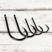 Hameçon circulaire Spinpoler 2X Strong Offset, nickel noir, fil extra-lourd forgé, 1/0-10/0, pour la pêche au thon, au groupé et aux gros poissons en eau salée