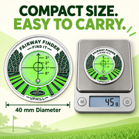Niveau à bulle en métal pour lecteur de green de golf Fairway Finder, aide au putting double face, thème parcours, accessoire de golf, vente en gros pour la vente au détail