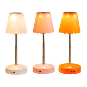 Lampe de chevet à intensité variable, rechargeable, réglable en hauteur, sans fil, avec 7 couleurs RVB, lampe de table LED à détection gestuelle - Product Image 6