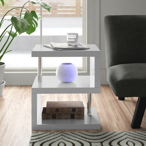 End <strong>Table</strong> with Charging Station <strong>Side</strong> <strong>Tables</strong> for Small Spaces USB Ports and Outlets Bedside Nightstand Sofa Couch <strong>Slim</strong> Shelf - Product Image 3
