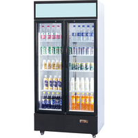 Directly Cooled Glass Door Beverage Cabinet 150L Compact Drink Refrigerator Energy Efficient